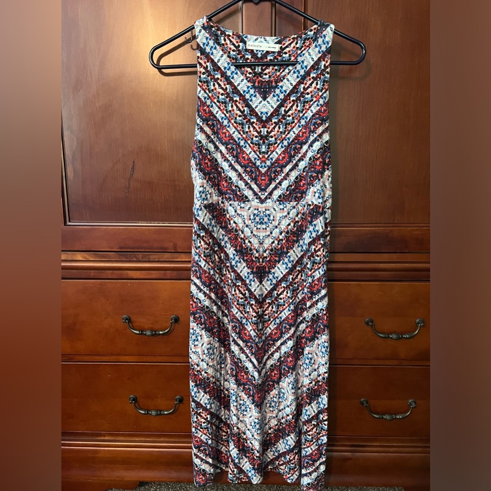 Red, White and Blue, size Large Athleta Santorini tank dress